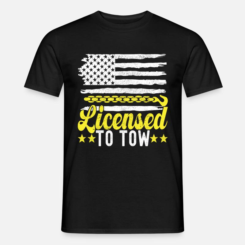 Abschleppwagen Abschleppdienst - Männer T-Shirt - Schwarz