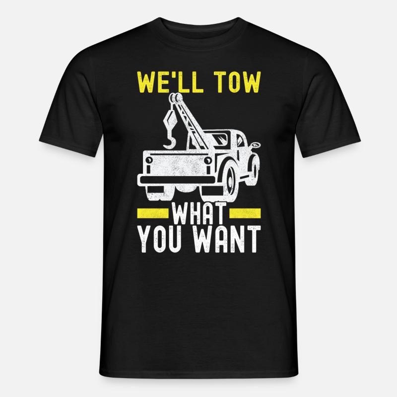 Abschleppwagen Abschleppdienst - Männer T-Shirt - Schwarz