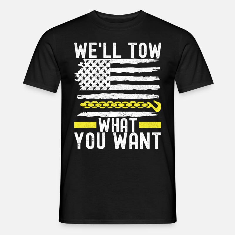 Abschleppwagen Abschleppdienst - Männer T-Shirt - Schwarz