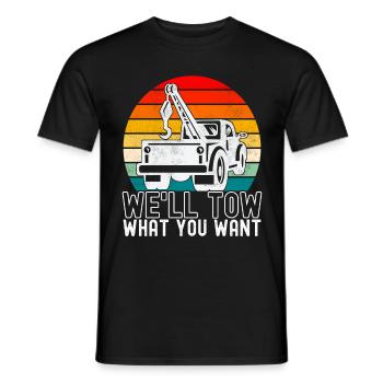 Service de remorquage de dépanneuse - T-shirt homme - noir - Devant - AI Model Male 178 light (178cm)