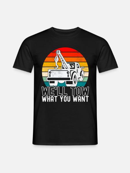 Abschleppwagen Abschleppdienst - Männer T-Shirt - Schwarz