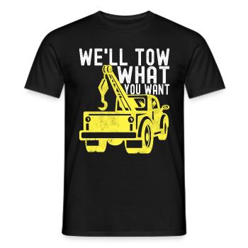 Service de remorquage de dépanneuse - T-shirt homme - noir - Devant - AI Model Male 178 light (178cm)