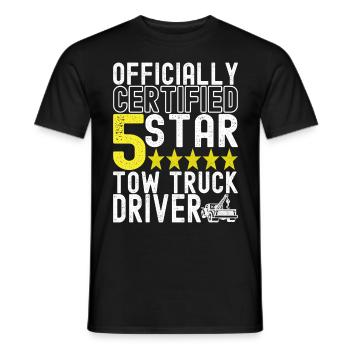 Service de remorquage de dépanneuse - T-shirt homme - noir - Devant - AI Model Male 178 light (178cm)