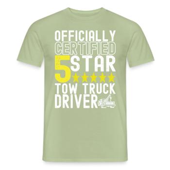 Abschleppwagen Abschleppdienst - Männer T-Shirt - Sage - Vorne - AI Model Male 178 light (178cm)