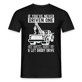 Service de remorquage de dépanneuse - T-shirt homme - noir - Devant - AI Model Male 178 light (178cm)