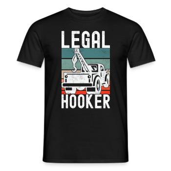 Service de remorquage de dépanneuse - T-shirt homme - noir - Devant - AI Model Male 178 light (178cm)