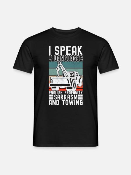 Abschleppwagen Abschleppdienst - Männer T-Shirt - Schwarz
