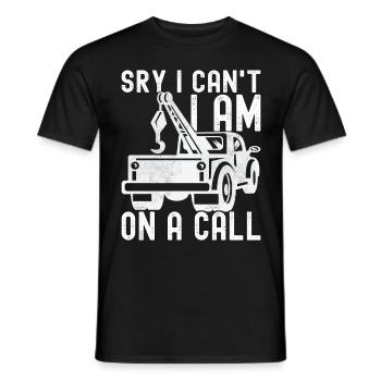 Service de remorquage de dépanneuse - T-shirt homme - noir - Devant - AI Model Male 178 light (178cm)