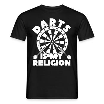 Dart Dartpfeil Dartboard Darts - Men's T-Shirt - black - Front - AI Model Male 178 light (178cm)