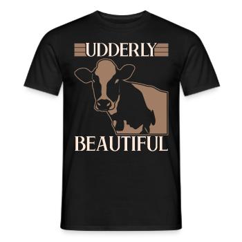 Kuh Bauer Kalb Bauernhof Kühe - Männer T-Shirt - Schwarz - Vorne - AI Model Male 178 light (178cm)