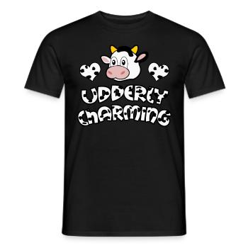 Cow Farmer Veau Veau Vaches de ferme - T-shirt homme - noir - Devant - AI Model Male 178 light (178cm)