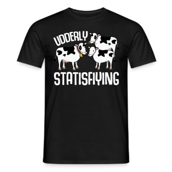 Cow Calf Farmer Farmer Cows - Men's T-Shirt - black - Front - AI Model Male 178 light (178cm)