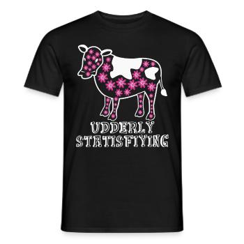 Cow Farmer Farmer Cows - Men's T-Shirt - black - Front - AI Model Male 178 light (178cm)