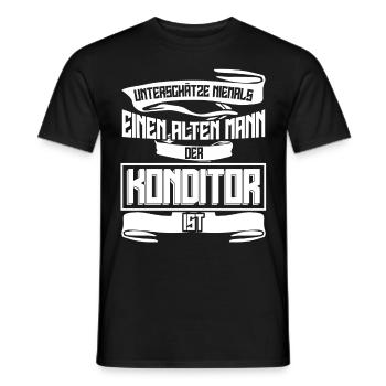 Konditor Zuckerbäcker Konditorei - Männer T-Shirt - Schwarz - Vorne - AI Model Male 178 light (178cm)