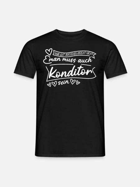Konditor Backen Zuckerbäcker Konditorei - Männer T-Shirt - Schwarz