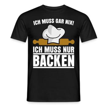 Konditor Zuckerbäcker Backen Konditorei - Männer T-Shirt - Schwarz - Vorne - AI Model Male 178 light (178cm)