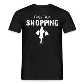 Crazy into Shopping - Men's T-Shirt - black - Front - AI Model Male 178 light (178cm)