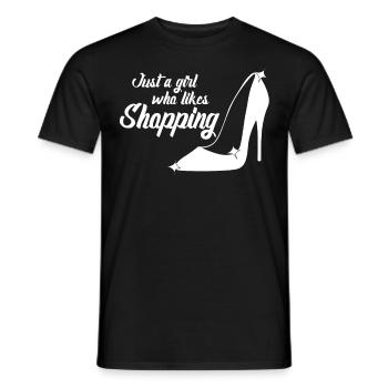 Shopping Shoes High Heels Shopping - Men's T-Shirt - black - Front - AI Model Male 178 light (178cm)