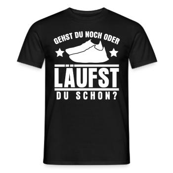 Laufen Marathon Jogging Laufschuhe - Männer T-Shirt - Schwarz - Vorne - AI Model Male 178 light (178cm)