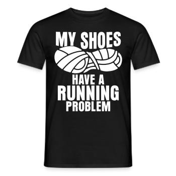 Running Jogging Marathon Slogan Race - Men's T-Shirt - black - Front - AI Model Male 178 light (178cm)