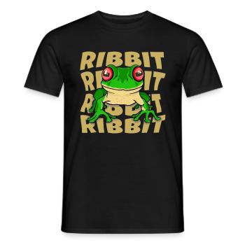 Frog Red-eyed tree frog Agalychnis Callidryas - Men's T-Shirt - black - Front - AI Model Male 178 light (178cm)