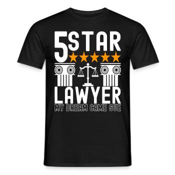 Jura Student Richter Staatsanwalt - Männer T-Shirt - Schwarz - Vorne - AI Model Male 178 light (178cm)