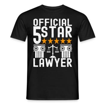 Étudiant en droit Juge Procureur de la République - T-shirt homme - noir - Devant - AI Model Male 178 light (178cm)