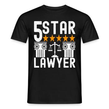 Law Student Judge Public Prosecutor - Men's T-Shirt - black - Front - AI Model Male 178 light (178cm)