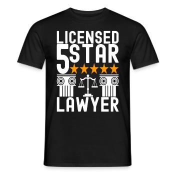 Law Student Judge Public Prosecutor - Men's T-Shirt - black - Front - AI Model Male 178 light (178cm)