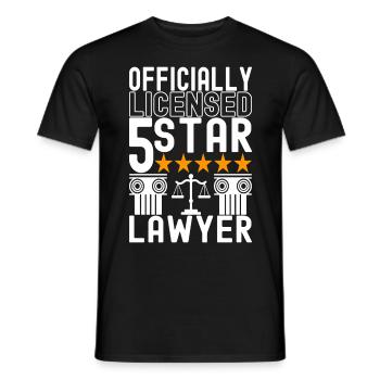 Law Student Judge Public Prosecutor - Men's T-Shirt - black - Front - AI Model Male 178 light (178cm)
