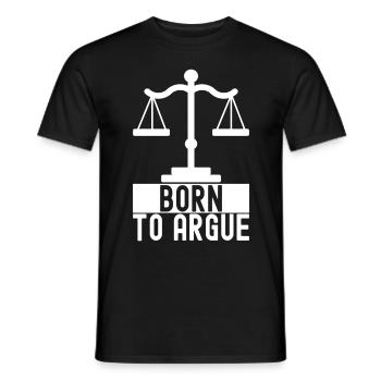 Law Student Judge Public Prosecutor - Men's T-Shirt - black - Front - AI Model Male 178 light (178cm)