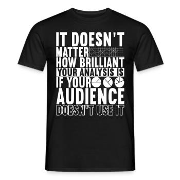Analyste de données Data Scientist - T-shirt homme - noir - Devant - AI Model Male 178 light (178cm)