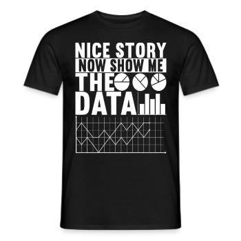 Analyste de données Data Scientist - T-shirt homme - noir - Devant - AI Model Male 178 light (178cm)