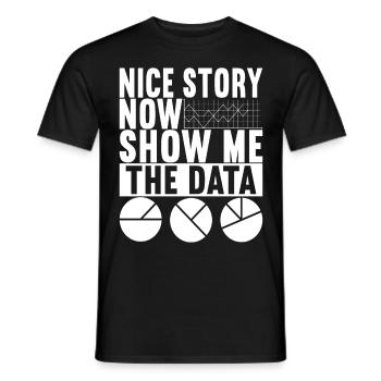 Analyste de données Data Scientist - T-shirt homme - noir - Devant - AI Model Male 178 light (178cm)