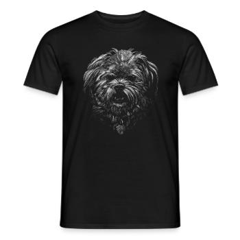 Portrait de chien Shih-Tzu - T-shirt homme - noir - Devant - AI Model Male 178 light (178cm)