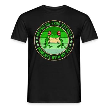 Red-eyed tree frog Un-Frog-Ettable - Men's T-Shirt - black - Front - AI Model Male 178 light (178cm)