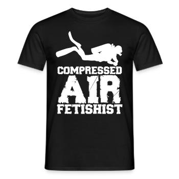 Diving Scuba diving Divers - Men's T-Shirt - black - Front - AI Model Male 178 light (178cm)