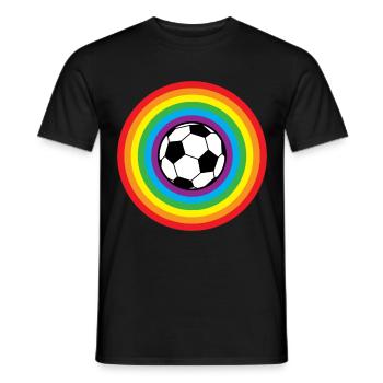 Rainbow Soccer - Men's T-Shirt - black - Front - AI Model Male 178 light (178cm)