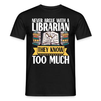 Bibliothèque de rats de bibliothèque de livres de lecture - T-shirt homme - noir - Devant - AI Model Male 178 light (178cm)