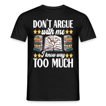 Bibliothèque de rats de bibliothèque de livres de lecture - T-shirt homme - noir - Devant - AI Model Male 178 light (178cm)