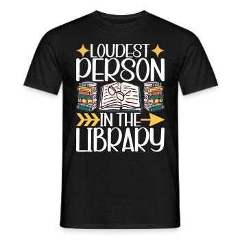 Bibliothèque de rats de bibliothèque de livres de lecture - T-shirt homme - noir - Devant - AI Model Male 178 light (178cm)