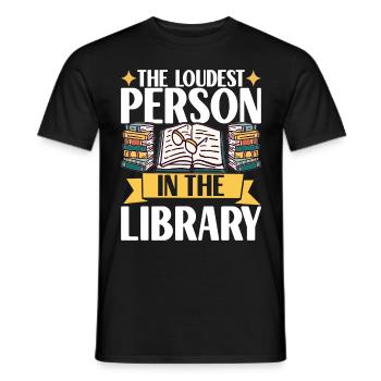 Bibliothèque de rats de bibliothèque de livres de lecture - T-shirt homme - noir - Devant - AI Model Male 178 light (178cm)