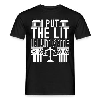 Law Student Judge Public Prosecutor - Men's T-Shirt - black - Front - AI Model Male 178 light (178cm)