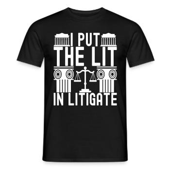 Jura Student Richter Staatsanwalt - Männer T-Shirt - Schwarz - Vorne - AI Model Male 178 light (178cm)