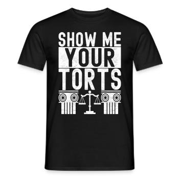 Law Student Judge Public Prosecutor - Men's T-Shirt - black - Front - AI Model Male 178 light (178cm)