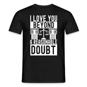 Law Student Judge Public Prosecutor - Men's T-Shirt - black - Front - AI Model Male 178 light (178cm)