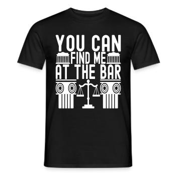 Law Student Judge Public Prosecutor - Men's T-Shirt - black - Front - AI Model Male 178 light (178cm)