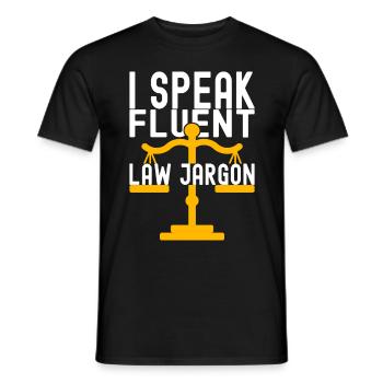 Law Student Judge Public Prosecutor - Men's T-Shirt - black - Front - AI Model Male 178 light (178cm)