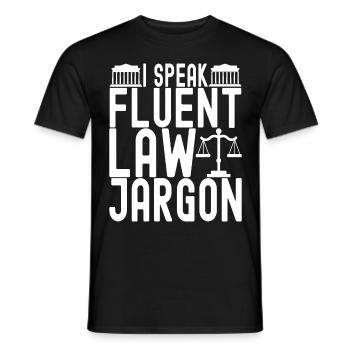 Law Student Judge Public Prosecutor - Men's T-Shirt - black - Front - AI Model Male 178 light (178cm)