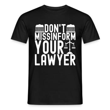 Law Student Judge Public Prosecutor - Men's T-Shirt - black - Front - AI Model Male 178 light (178cm)